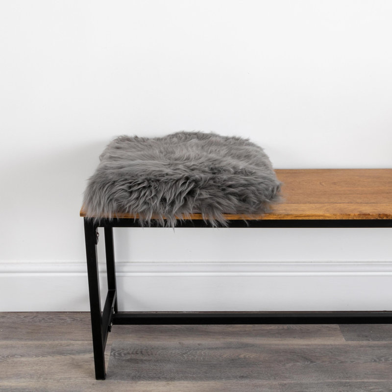 Sheepskin Chair Pad Cushion, Grey