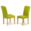 Ensemble de coin repas 3 pièces pour petits espaces comprenant une table de salle à manger carrée et 2 chaises Parsons en similicuir vert automne, chêne-2015340265-2082833789-2105174338