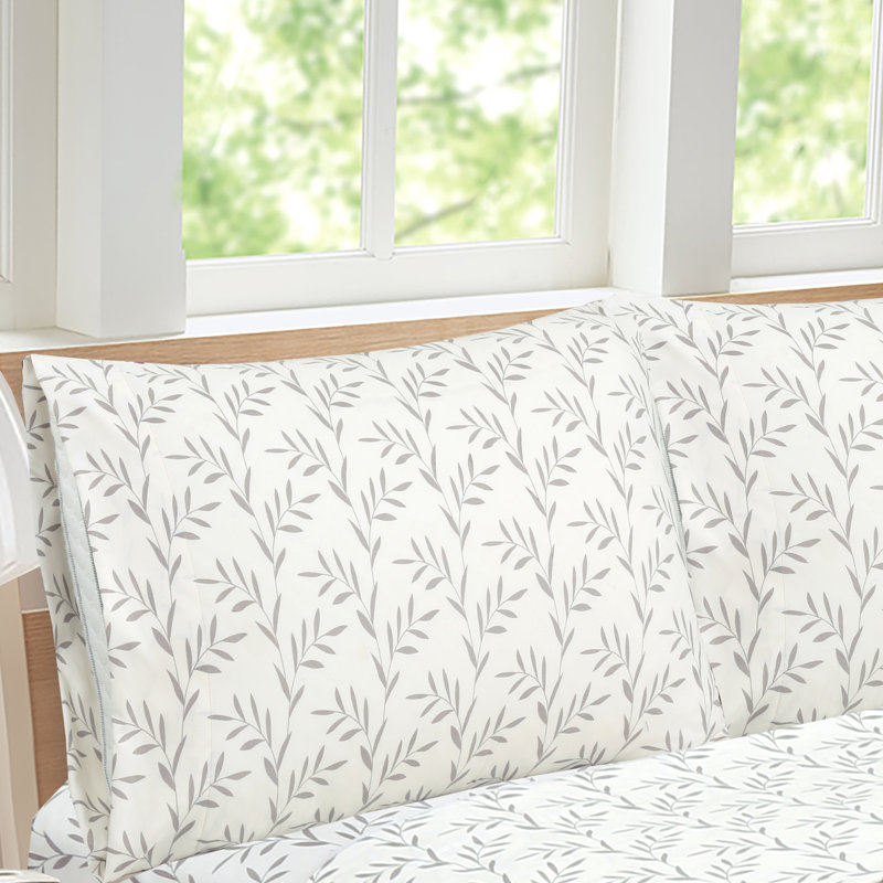 Indie-Rose Microfiber - Set of 2, Taupe, Leaf