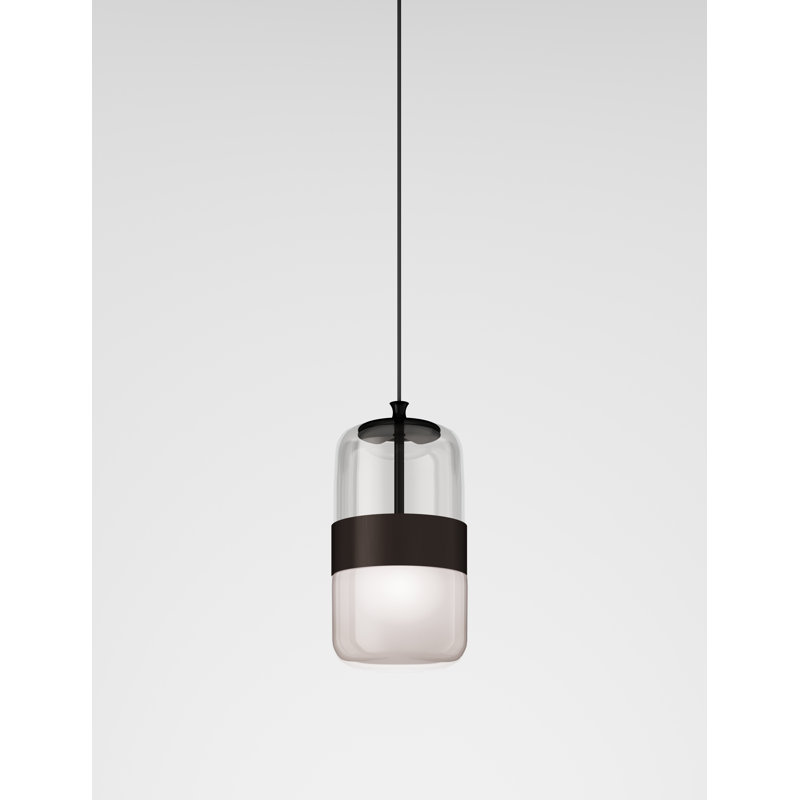Futura 1 - Light Pendant, 96" H x 9" W x 9" D, Brown/Smoky, Matte Black