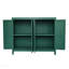 Buffet, moderne, bois, 59 po, 4 portes, décor vert avec portes, garde-manger Mid-Century, média, console