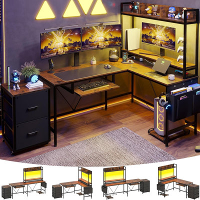 Mancias  L-Shaped Computer Desk