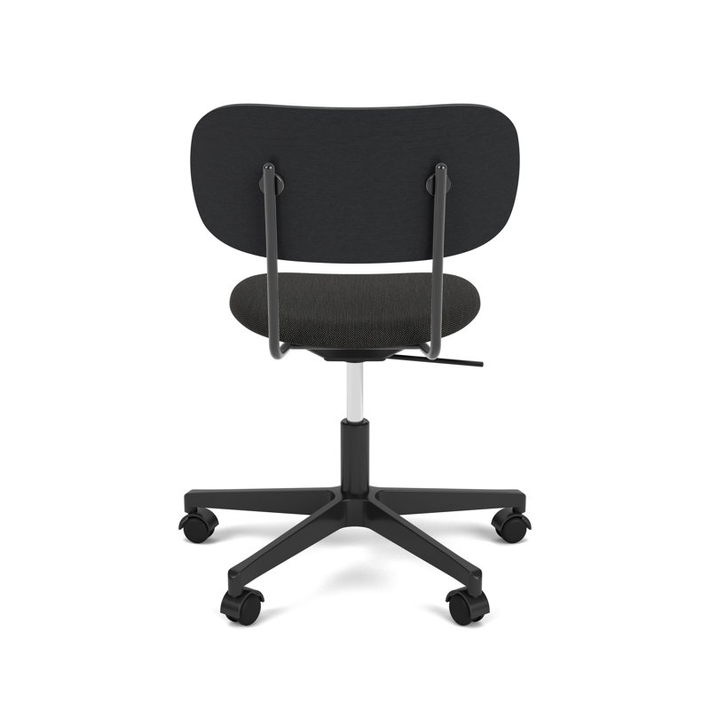 Co Swivel Task Chair, Black Oak/Black, Black, Wool Blend