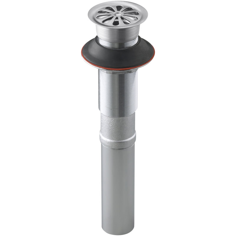 Drain d'évier de salle de bain Grid, Chrome brossé, Non