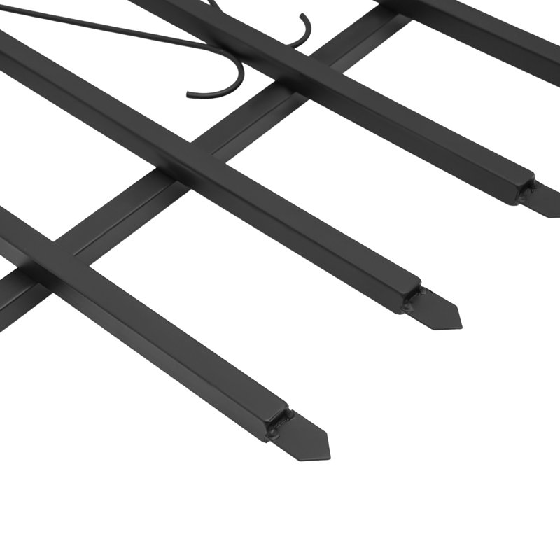 2 Pcs 24*36In Rectangular Black Sturdy Iron Window Guard Window Security Bars