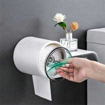 Youngever Plastic Toilet Paper Holder Stand, Clear Toilet Tissue Rolls Holder, Compact Toilet Tissue Rolls Organizer