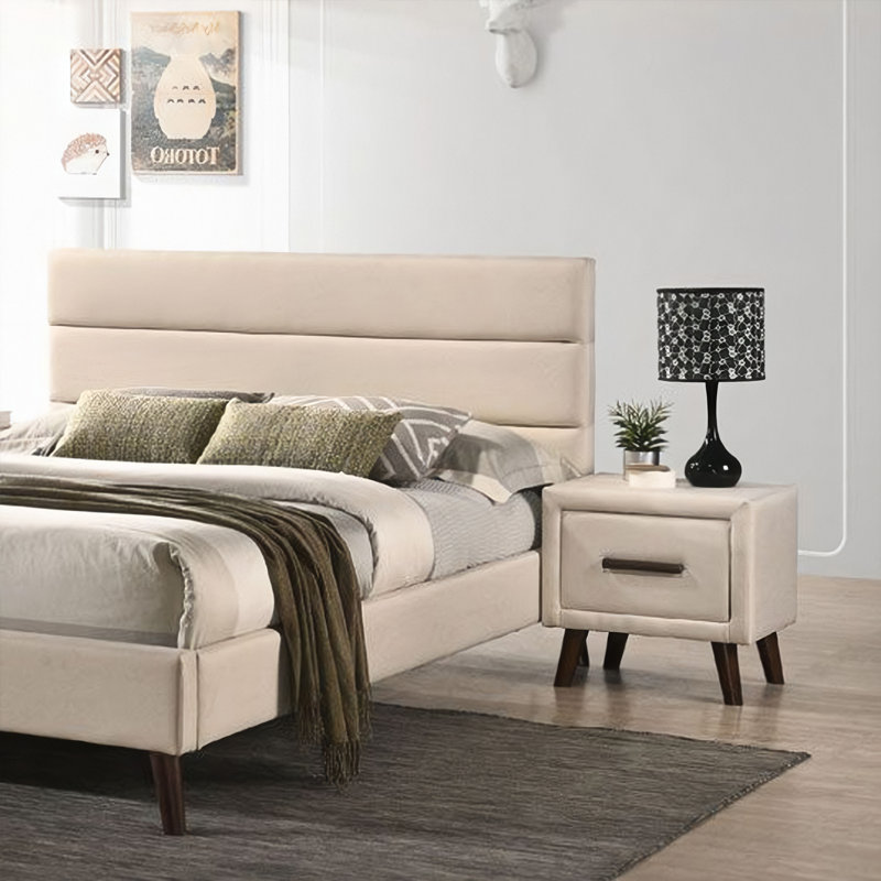 Table de chevet 1 tiroir Amanda, Beige