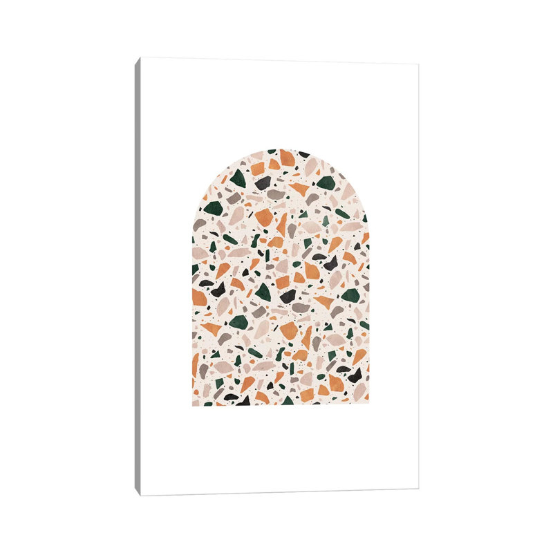 Terrazzo Marble Art by Whales Way - Painting on Canvas, 66.04cm H x 45.72cm W x 3.81cm D, Wrapped Canvas