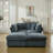 Oversized Down-Filled Modular Sofa With Ottomans-427721371-427721364