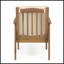 Ensemble de conversation extérieur moderne avec fauteuil club en bois d'acacia et table d'appoint pour jardin, terrasse et patio.