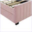 Lit plateforme tapissier en velours avec lit gigogne-112511388-106492950