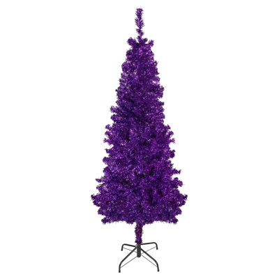 Arbre de Noël artificiel 4 pi mauve non éclairé
