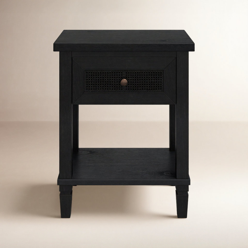 Charleston Cedar Nightstand, Black