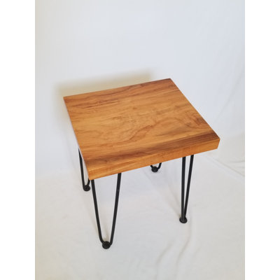 Deontea Solid Wood Top End Table