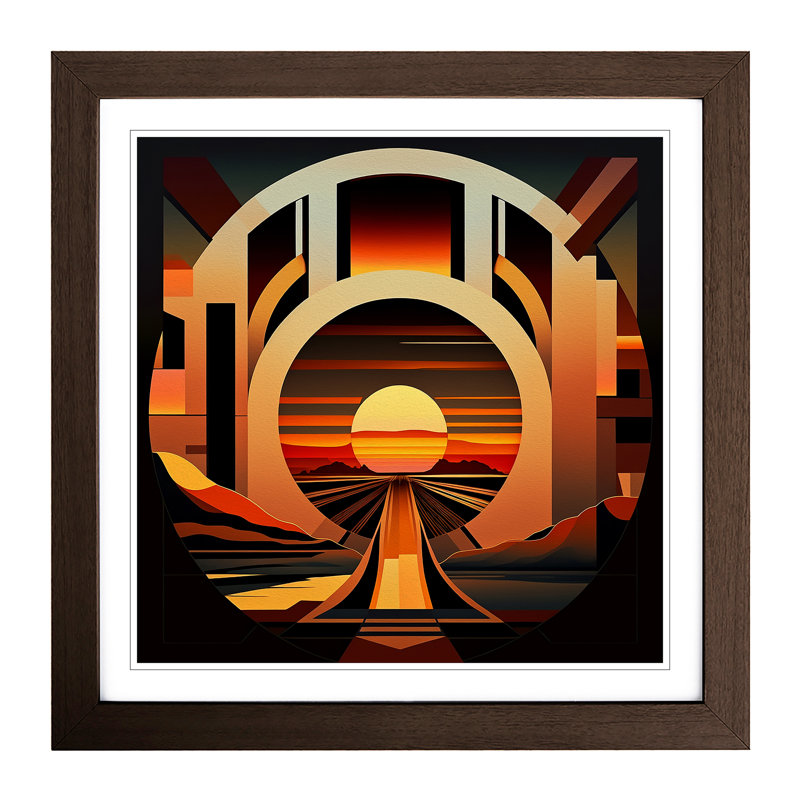 Single Picture Frame Print on Wood, Walnut