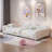 Daybed Upholstered Elegant Daybed With Cloud-shaped Backrest And Two Armrests-905381156