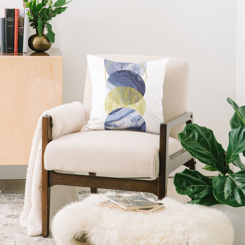 Emanuela Carratoni Moonlight Outdoor Square Pillow Cover & Insert, 18" x 18"