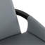 Chaise en similicuir gris et bambou