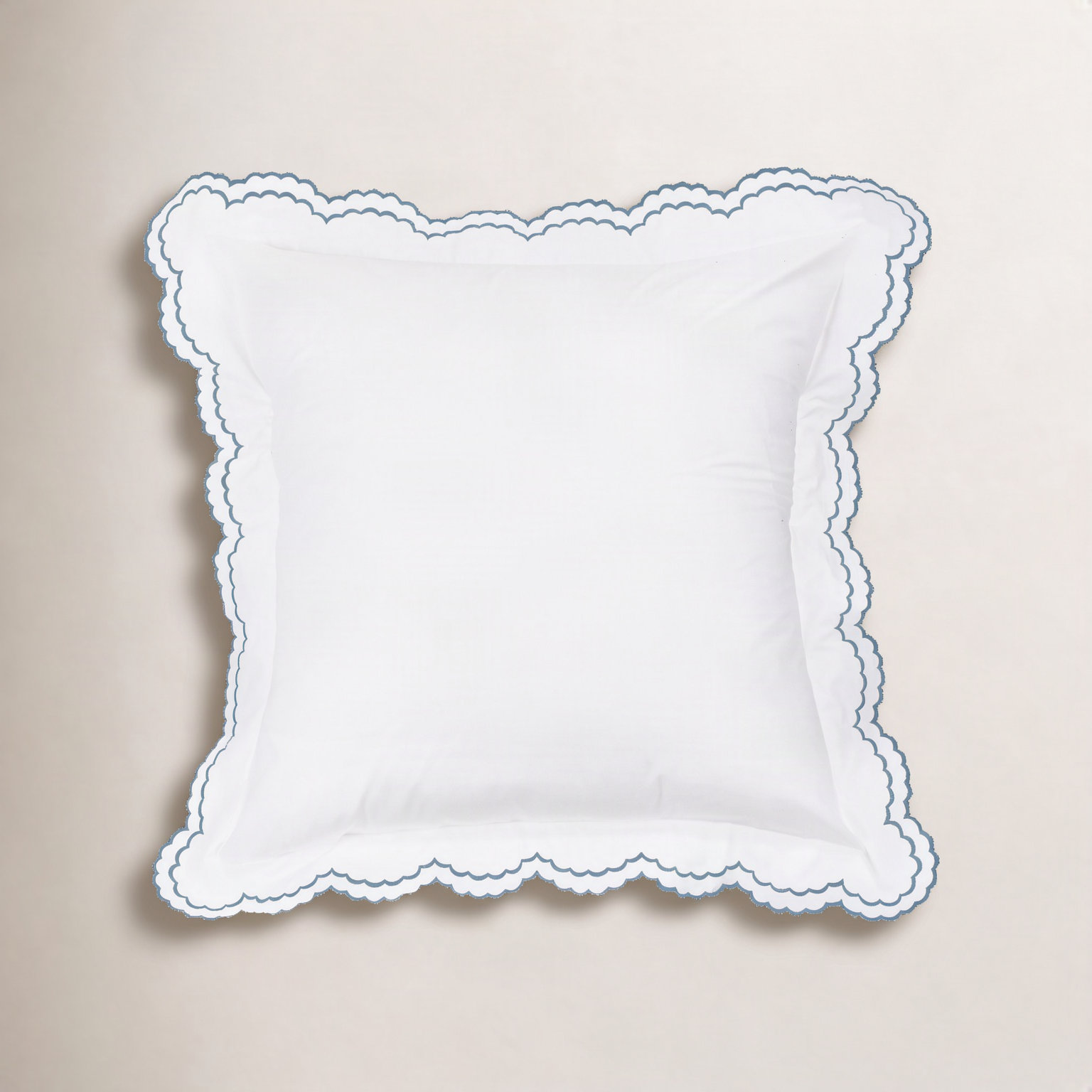 Berrada Cotton Shams, Navy/White