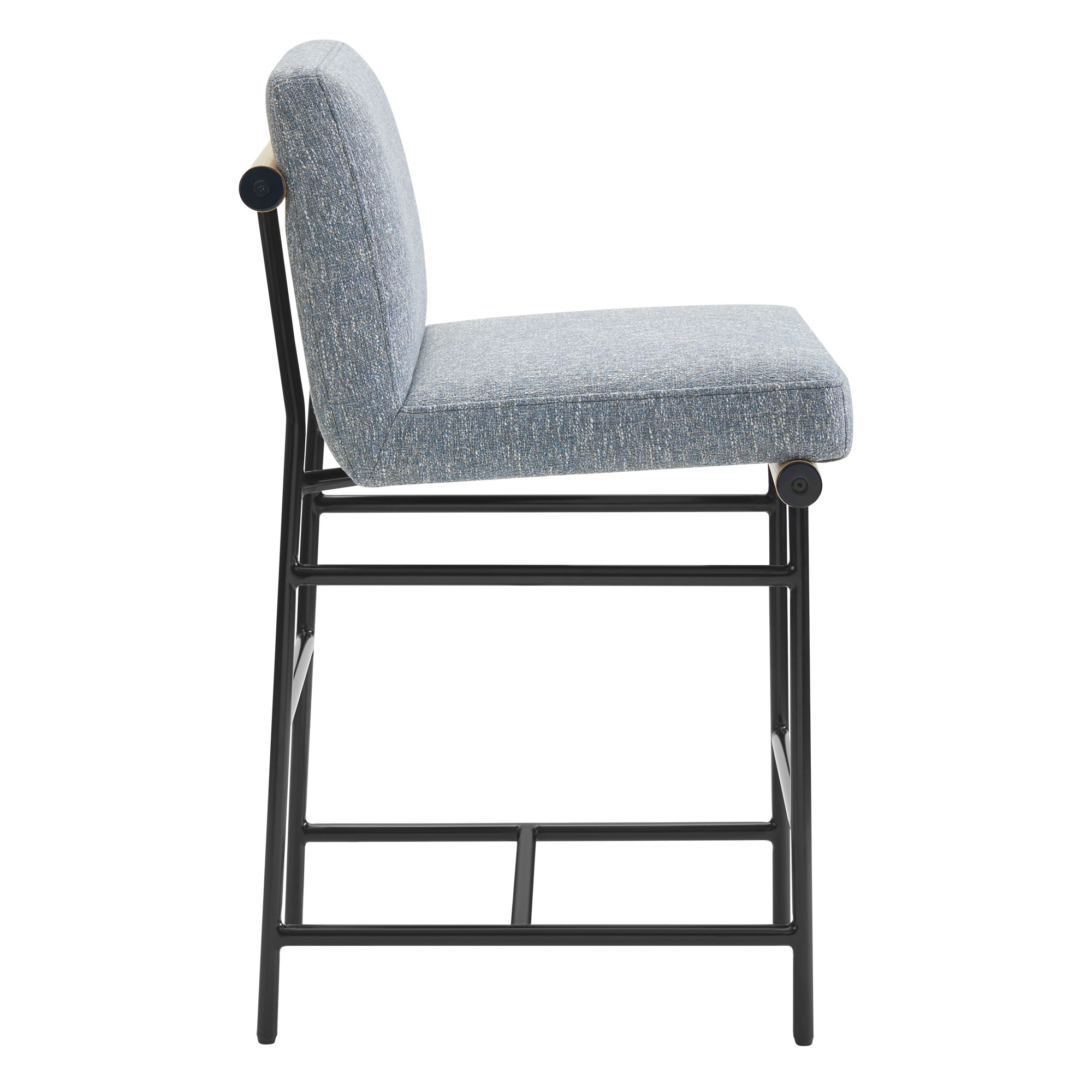 Rooney 26" Upholstered Counter Stool, Nathan Sky Tweed