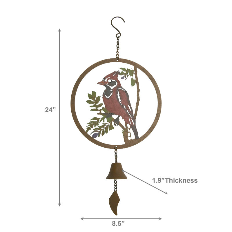 Metal Wind Bell Cardinal
