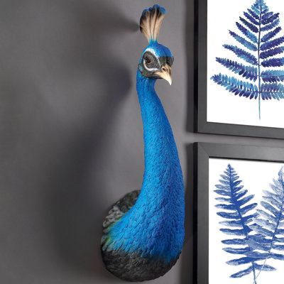 Prized Peacock Trophy Wall Sculpture