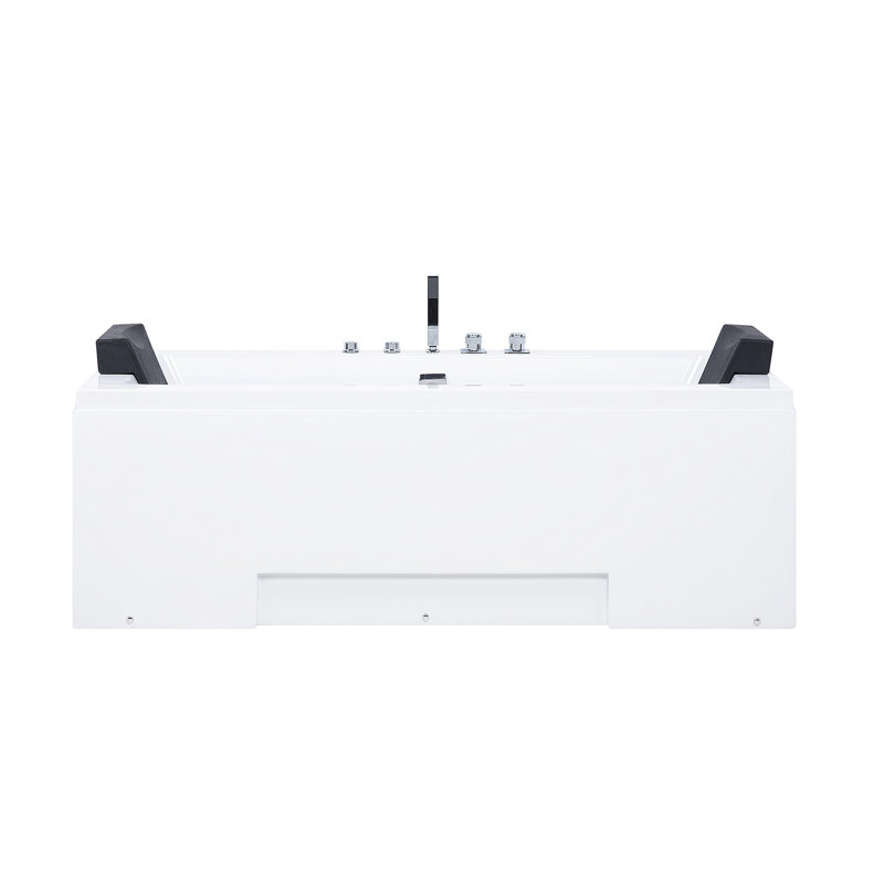 Dennis 1700mm x 750mm Corner Whirlpool Acrylic Bathtub with Tap