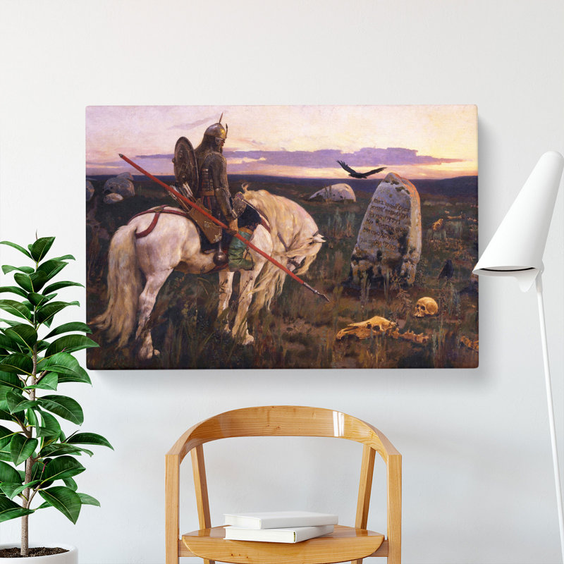 Knight At The Crossroads by Viktor Vasnetsov - Wrapped Canvas, 40cm H x 60cm W x 3cm D
