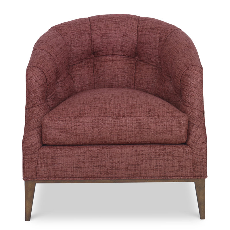 Chaise Calvert, Noyer américain, Laiton poli - petite, Mélange de polyester Maya cyan