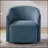 Ardena Blue Swivel Barrel Chair with Durable Polyester/Nylon Fabric and Smooth 360-Degree Swivel, Perfect for Small Spaces-285992393