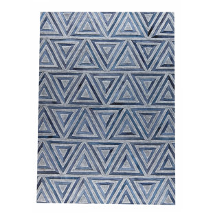 Cowhide Geometric Indoor Rug