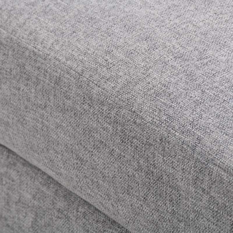 Canapé et méridienne de 83 po de largeur Chansan, Mélange de polyester gris clair, Gauche