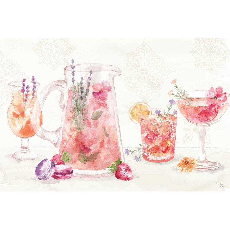 " Classy Cocktails I " by Dina June Painting Print, 30" H x 20" W x 1.25" D