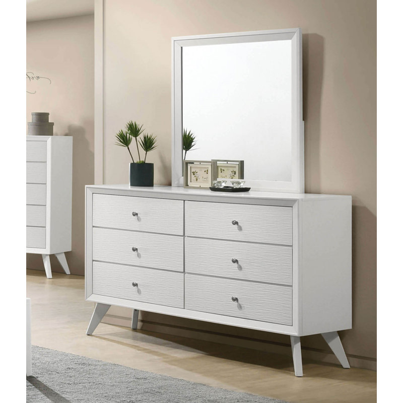 56.35'' W 6 - Drawer Dresser In White