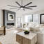 Harrigan 60"/75" 8 Aluminum Blades Industrial Dimmable Ceiling Fan with LED Lights and Remote Control-539702593