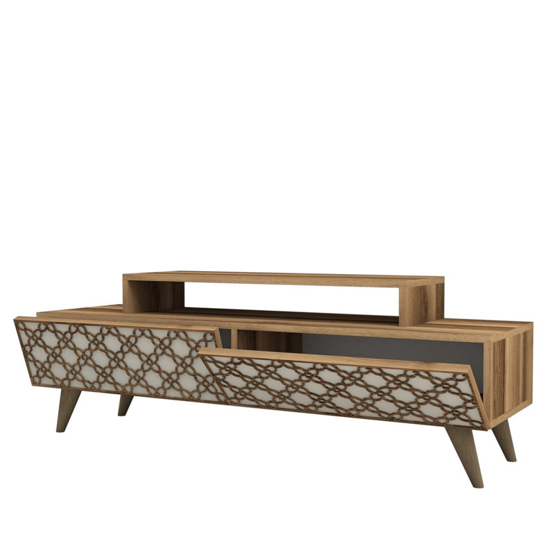 Elick TV Stand for TVs up to 55", Cream