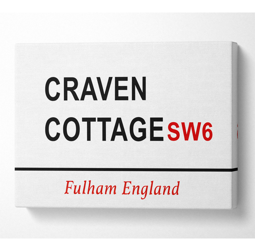 Craven Cottage Schilder - Wrapped Canvas Typografie