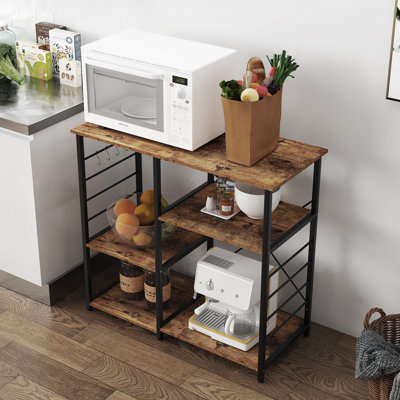 35.4'' Iron Standard Baker's Rack with Microwave Compatibility