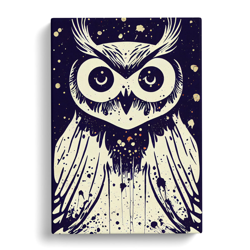 Graffiti Owl - Wrapped Canvas, 50cm H x 35cm W x 3cm D