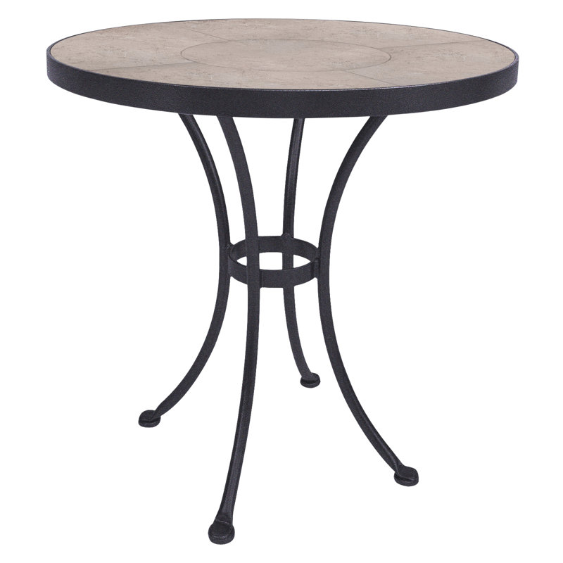 Outdoor Round Dining Table, Graphite, Summit Gray