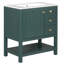 Meuble-lavabo 30 po style transitionnel avec lavabo en céramique