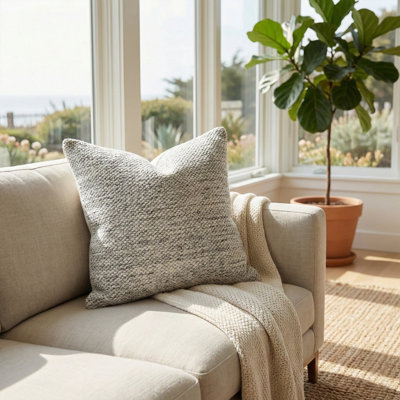 Coussin de patio intérieur en polyester recyclé résistant aux taches et lavable à la machine