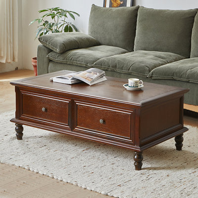 American Vintage Simple Wooden Coffee Table