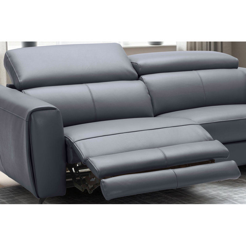 Milan Upholstered 82'' Power Reclining Sofa, Blue Grey
