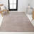 Aleca High-Low Geometric Arch Scandi Striped Taupe/Beige Indoor/Outdoor Rug-375107385