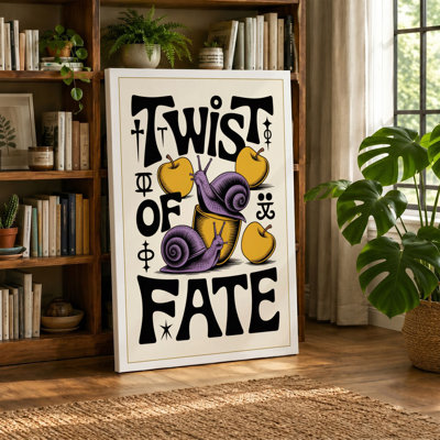 Twist of Fate Typography - Wrapped Canvas