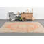 Grand tapis en laine fabriqué à la main de style anatolien de style turc rétro pour le décor du salon blanc / orange