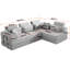 Moderne, orange, 4 places, velours côtelé, canapé modulaire en forme de L, pour un lit confortable, chambre à coucher, chambre familiale compressée, se transforme en espace compact,