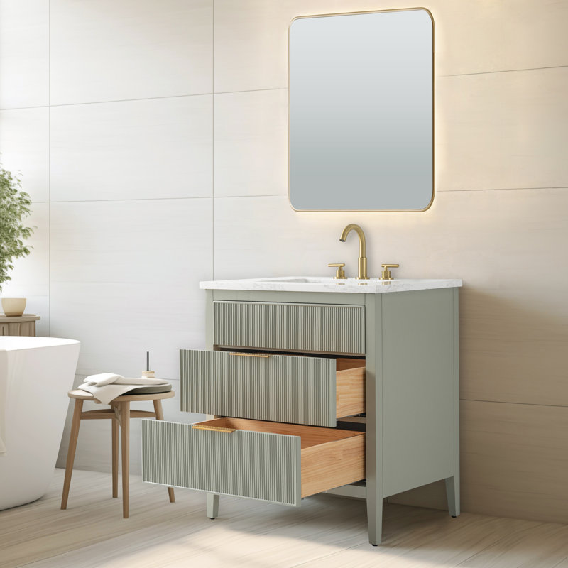 Emma 30" W Single Vanity, Light Sage