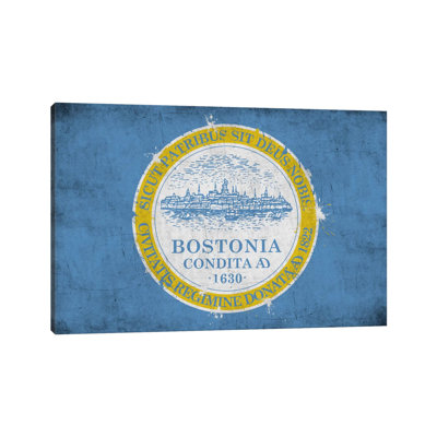 Bostonmassachusetts Flag - Wrapped Canvas Print